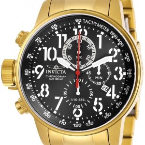 Invicta 99999 Herrklocka 28745 Svart/Gulguldtonat stål Ø46 mm