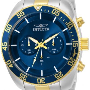 Invicta 99999 Herrklocka 30056 Blå/Gulguldtonat stål Ø48 mm