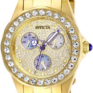 Invicta Angel Damklocka 28462 Gulguldstonad/Gulguldtonat stål Ø38 mm