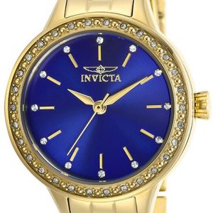 Invicta Angel Damklocka 29312 Blå/Gulguldtonat stål Ø28 mm