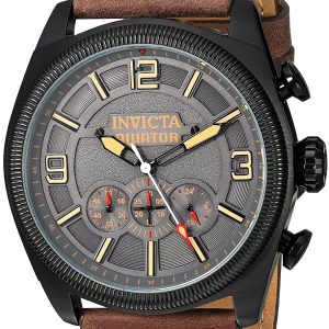 Invicta Aviator Herrklocka 22988 Grå/Läder Ø47 mm