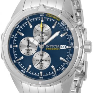 Invicta Aviator Herrklocka 31495 Blå/Stål Ø46 mm