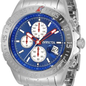 Invicta Aviator Herrklocka 33501 Blå/Stål Ø47 mm