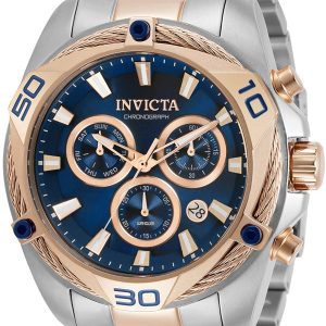 Invicta Bolt Herrklocka 31323 Blå/Roséguldstonat stål Ø50 mm