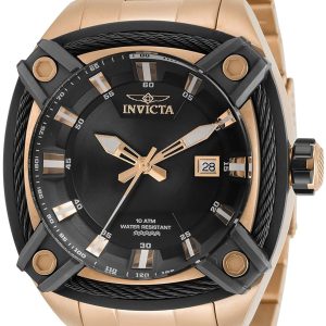 Invicta Bolt Herrklocka 31359 Svart/Roséguldstonat stål Ø50 mm