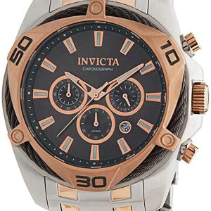 Invicta Bolt Herrklocka 34135 Svart/Roséguldstonat stål Ø50 mm