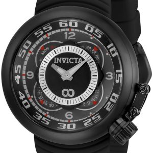 Invicta Cuadro Herrklocka 34551 Svart/Gummi Ø46 mm