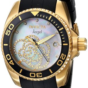 Invicta Damklocka 0489 Angel Svart/Gummi Ø39 mm