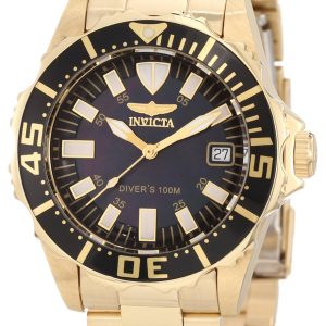 Invicta Damklocka 10626 Pro Diver Svart/Gulguldtonat stål Ø40 mm