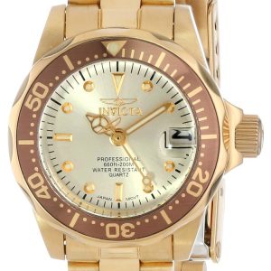 Invicta Damklocka 12527 Pro Diver Champagnefärgad/Gulguldtonat stål