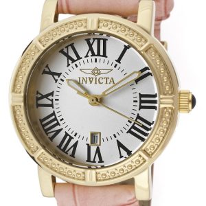 Invicta Damklocka 13968 Wildflower Silverfärgad/Läder Ø33 mm