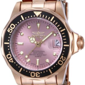 Invicta Damklocka 14100 Pro Diver Rosa/Roséguldstonat stål Ø24.5 mm