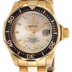 Invicta Damklocka 17038 Pro Diver Champagnefärgad/Gulguldtonat stål