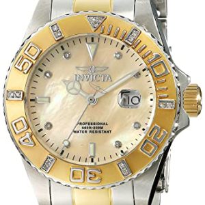 Invicta Damklocka 17370 Pro Diver Gulguldstonad/18 karat gult guld