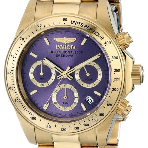 Invicta Damklocka 18257 Speedway Lila/Gulguldtonat stål Ø41 mm