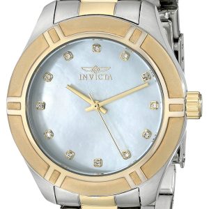 Invicta Damklocka 18326 Pro Diver Vit/Guldtonat stål Ø38 mm