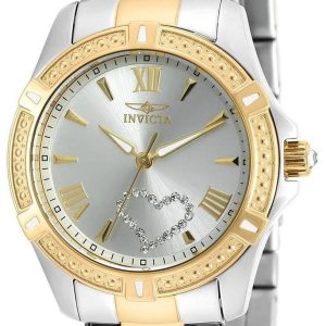 Invicta Damklocka 20323 Angel Silverfärgad/Gulguldtonat stål Ø34 mm