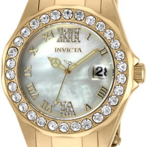 Invicta Damklocka 20389 Sea Base Vit/Gulguldtonat stål Ø38 mm