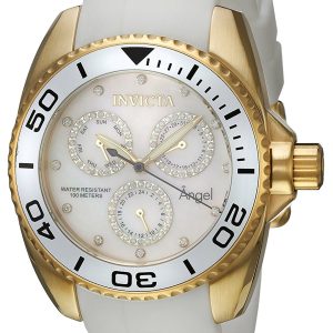 Invicta Damklocka 21702 Angel Vit/Gummi Ø38 mm