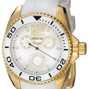 Invicta Damklocka 21703 Angel Vit/Gummi Ø38 mm