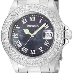 Invicta Damklocka 21711 Angel Svart/Stål Ø40 mm