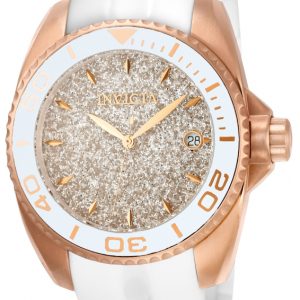 Invicta Damklocka 22704 Angel Roséguldstonad/Gummi Ø38 mm