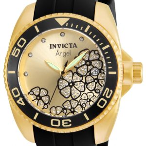 Invicta Damklocka 23488 Angel Champagnefärgad/Gummi Ø39 mm