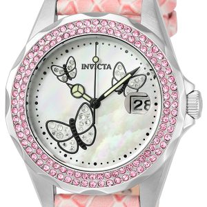 Invicta Damklocka 23548 Angel Vit/Läder Ø38 mm