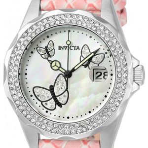 Invicta Damklocka 23643 Angel Vit/Läder Ø38 mm