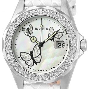 Invicta Damklocka 23644 Angel Vit/Läder Ø38 mm