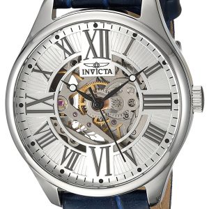 Invicta Damklocka 23658 Vintage Silverfärgad/Läder Ø34 mm