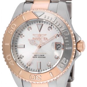 Invicta Damklocka 24633 Pro Diver Silverfärgad/Roséguldstonat stål