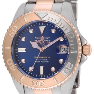 Invicta Damklocka 24635 Pro Diver Blå/Roséguldstonat stål Ø38 mm