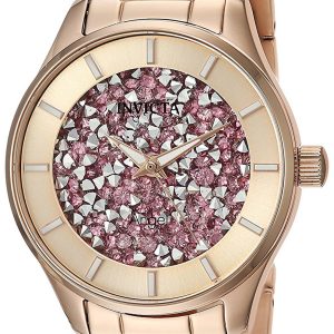 Invicta Damklocka 25244 Angel Rosa/Roséguldstonat stål Ø34 mm