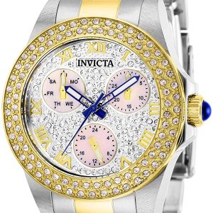 Invicta Damklocka 28474 Angel Silverfärgad/Gulguldtonat stål Ø34 mm