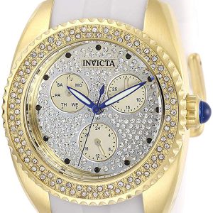 Invicta Damklocka 28484 Angel Gulguldstonad/Gummi Ø38 mm