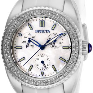 Invicta Damklocka 28486 Angel Vit/Gummi Ø38 mm