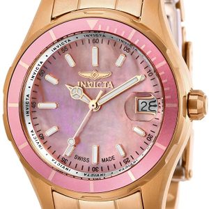 Invicta Damklocka 28650 Pro Diver Rosa/Roséguldstonat stål Ø34 mm