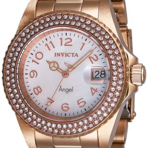 Invicta Damklocka 28674 Angel Vit/Roséguldstonat stål Ø40 mm