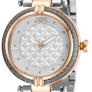 Invicta Damklocka 28938 Bolt Vit/Roséguldstonat stål Ø36.5 mm