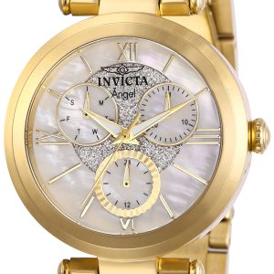 Invicta Damklocka 28939 Angel Vit/Gulguldtonat stål Ø36 mm