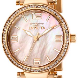 Invicta Damklocka 29144 Bolt Vit/Roséguldstonat stål Ø30 mm