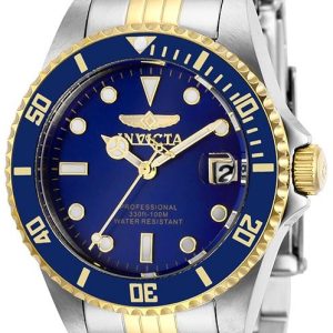 Invicta Damklocka 29188 Pro Diver Blå/Gulguldtonat stål Ø34 mm