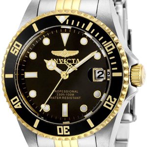 Invicta Damklocka 29189 Pro Diver Svart/Gulguldtonat stål Ø34 mm