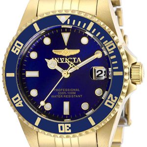 Invicta Damklocka 29191 Pro Diver Blå/Gulguldtonat stål Ø34 mm