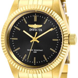 Invicta Damklocka 29406 Specialty Svart/Gulguldtonat stål Ø36 mm