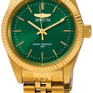 Invicta Damklocka 29408 Specialty Grön/Gulguldtonat stål Ø36 mm