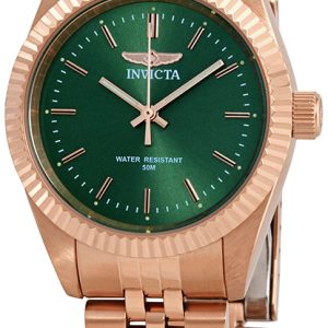 Invicta Damklocka 29414 Specialty Grön/Roséguldstonat stål Ø36 mm