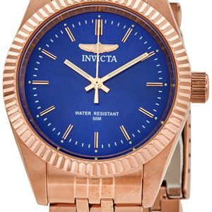 Invicta Damklocka 29415 Specialty Blå/Roséguldstonat stål Ø36 mm