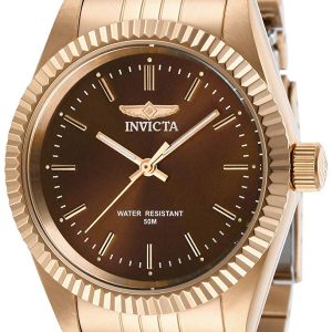 Invicta Damklocka 29416 Specialty Brun/Roséguldstonat stål Ø36 mm